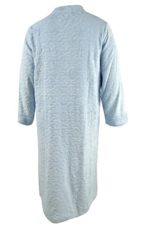 NWT Miss Elaine L Jacquard Cuddle Fleece Long Zipper Robe 113874