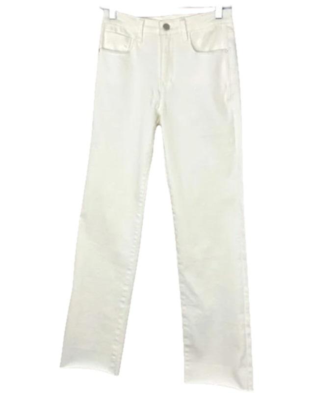NWOT Boston Proper 25 High Waist Raw Edge White Boot Cut Jeans 113887