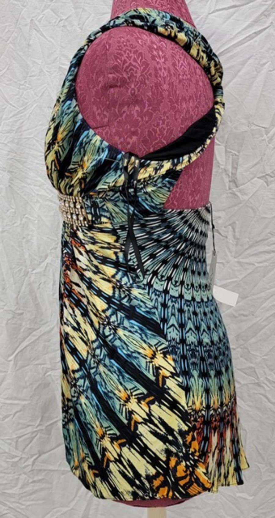 NWT Sky M Rhinestone Sleeveless Stretch Tunic Top 113893