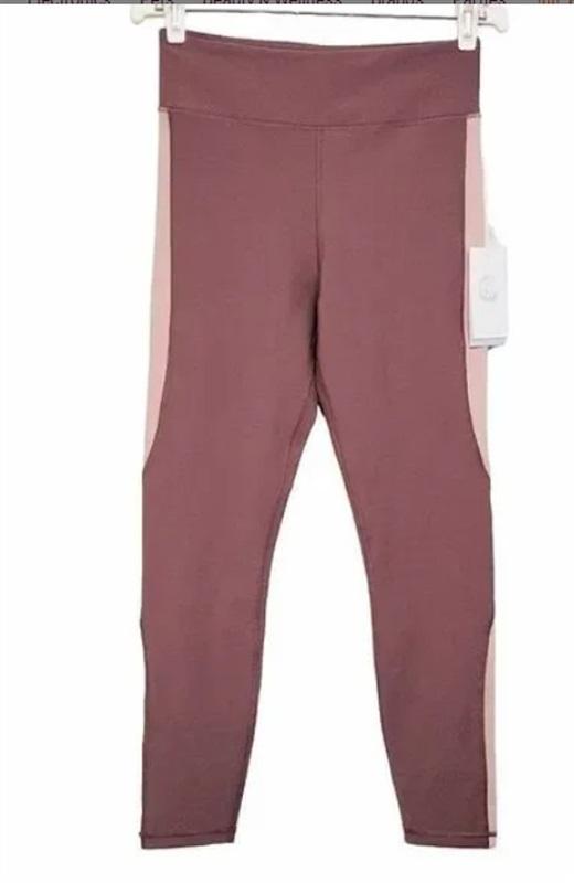 NWT Calme L ENDURANCE Color Block LEGGING Pink 113922