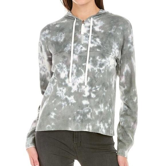 NWT Calme XL Washable Cashmere Sporty Hoodie Sweater 113925