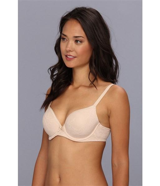 NWOT Wacoal 34D Lace Finesse Contour Bra 853201 Beige 113943