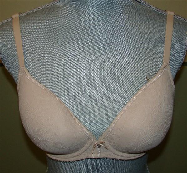 NWOT Wacoal 34D Lace Finesse Contour Bra 853201 Beige 113943