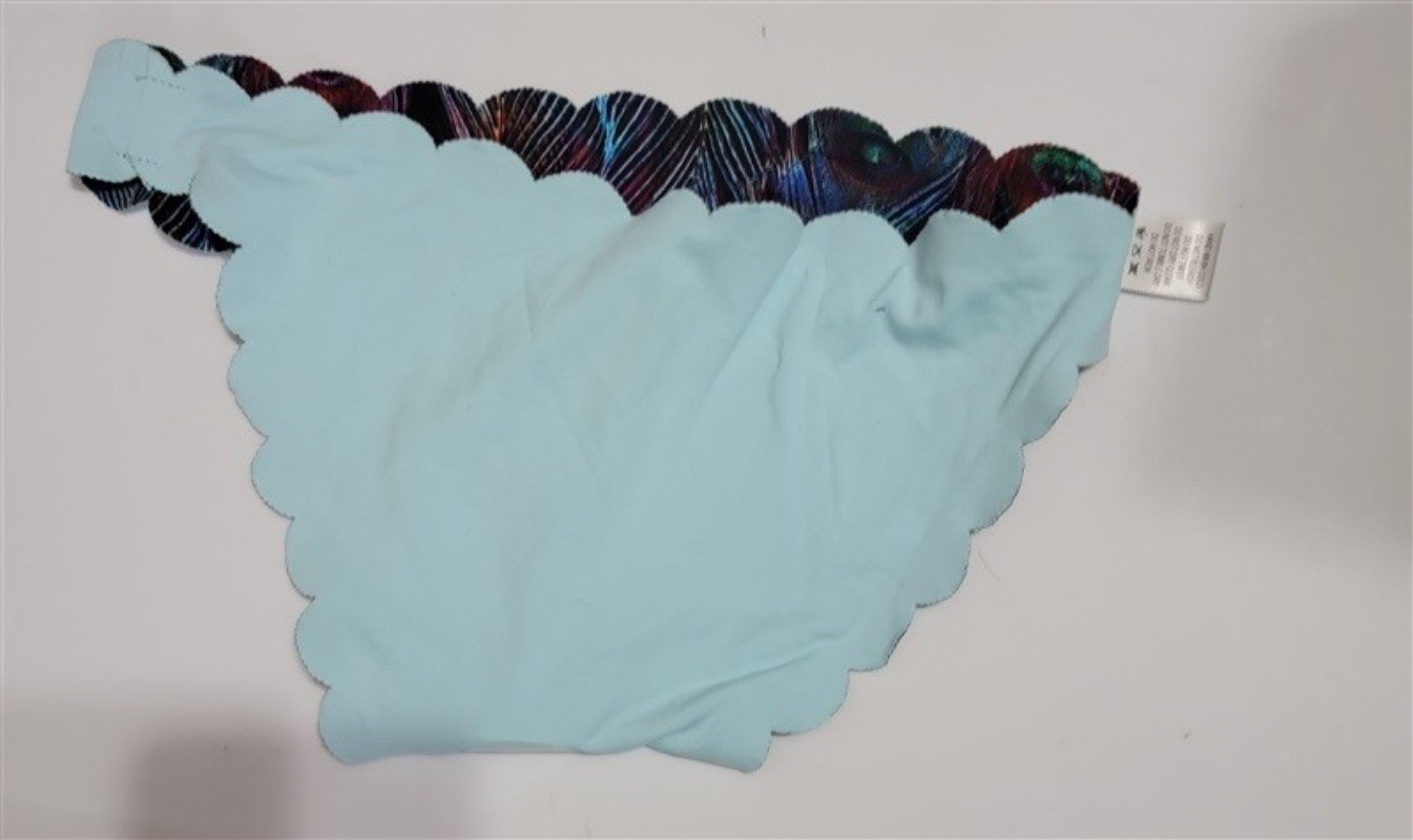NWOT Pilyq Girls 10 Rainbow Feather Reversible Peacock Bikini Swim Bottom 113950
