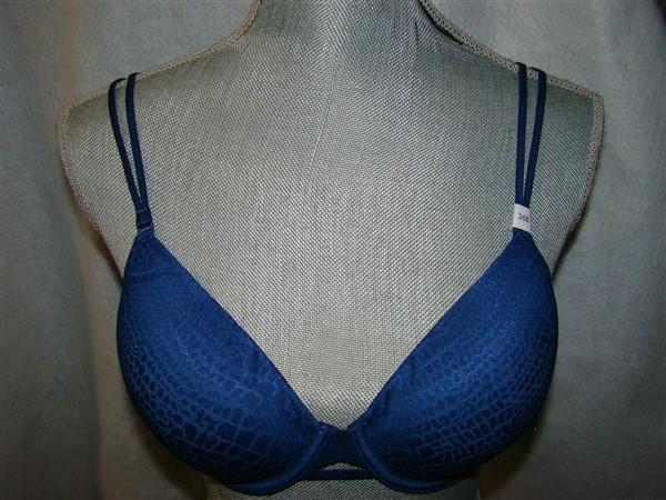NWT Calvin Klein 34D Naked Touch Full Coverage T-Shirt Bra QF1207 Blue 113951