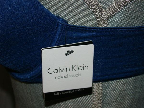 NWT Calvin Klein 34D Naked Touch Full Coverage T-Shirt Bra QF1207 Blue 113951