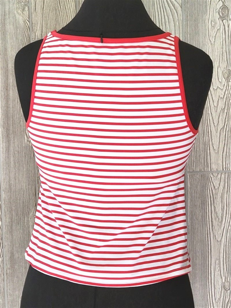 NWOT Lands End 16 Chlorine Resistant High Neck Tankini Swimsuit Top 113986
