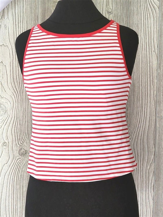 NWOT Lands End 16 Chlorine Resistant High Neck Tankini Swimsuit Top 113986