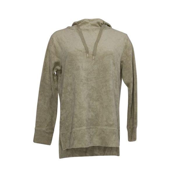 NWT Anybody XL Baby Terry Hooded Sweatshirt Olive Green 114032