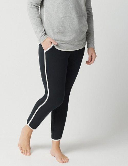 NWT AnyBody M Cozy Knit French Terry Crop Pants Indigo Blue 114058