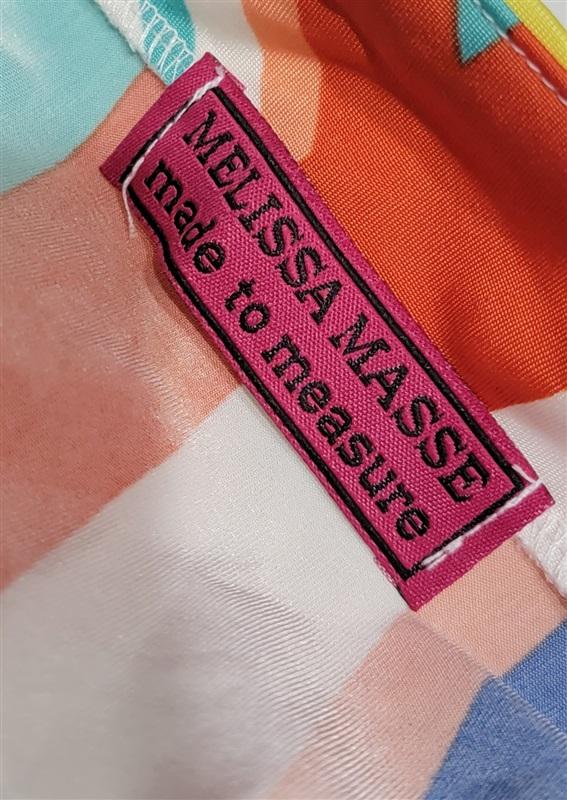 NWOT Melissa Masse Made to Measure XL Geometric Bold Stripe Wrap Dress 114073