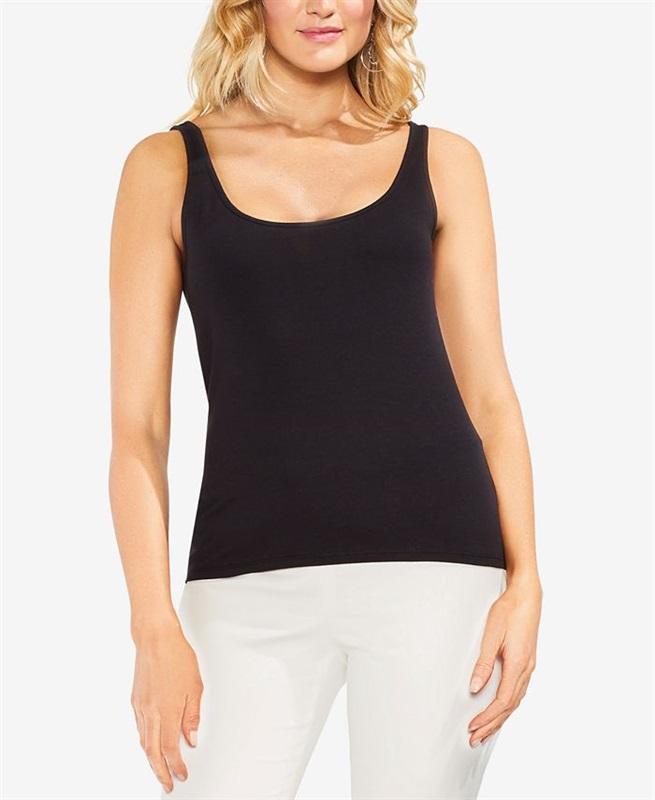 NWT VInce Camuto S Sleeveless Knit Tank Top Black 114103