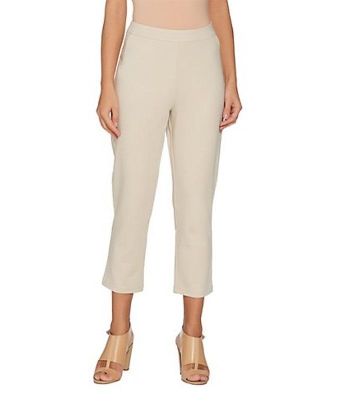 NWT Linea by Louis Dell'Olio 16 Ponte Capri Pants Beige 114114
