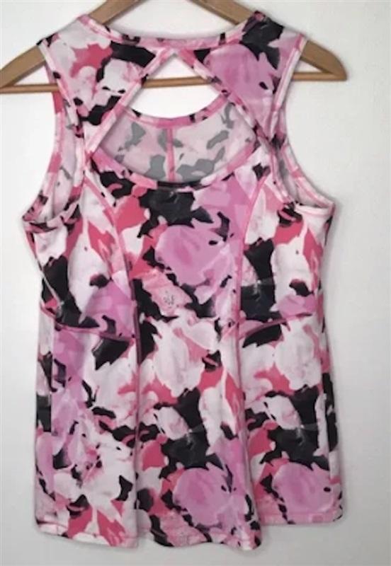 NWT N Natori MD N-Power Petals Tank Top Pink White 114132