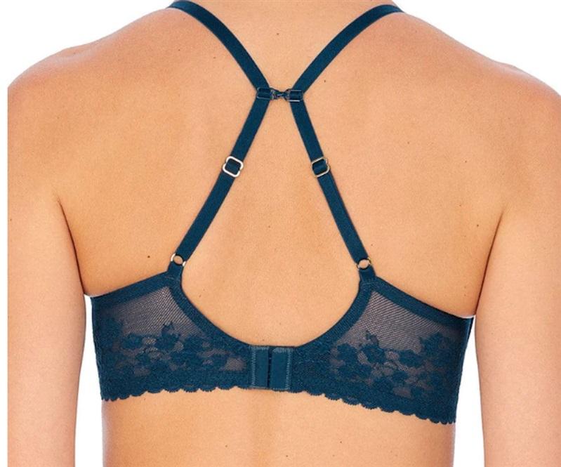 NWOT Natori 36DDD Cherry Blossom 721191 Convertible Bra Blue 114141