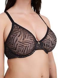 NWT Chantelle 34B Graphic Allure Sheer Unlined Underwire Bra 114150