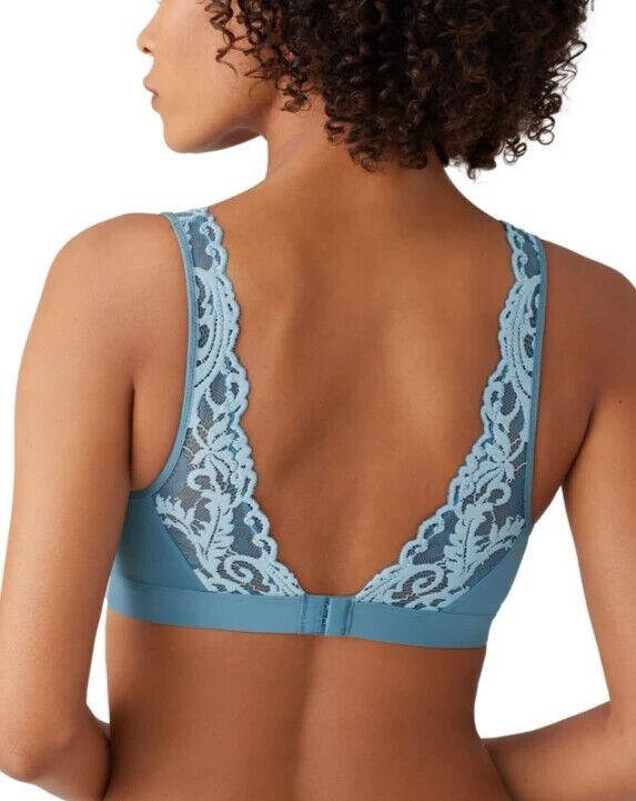 NWT Wacoal S Instant Icon Bralette 810322 Blue 114239