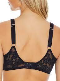 NWT Le Mystere 32B Stretch Lace Unlined Underwire 8232 black Bra 114240