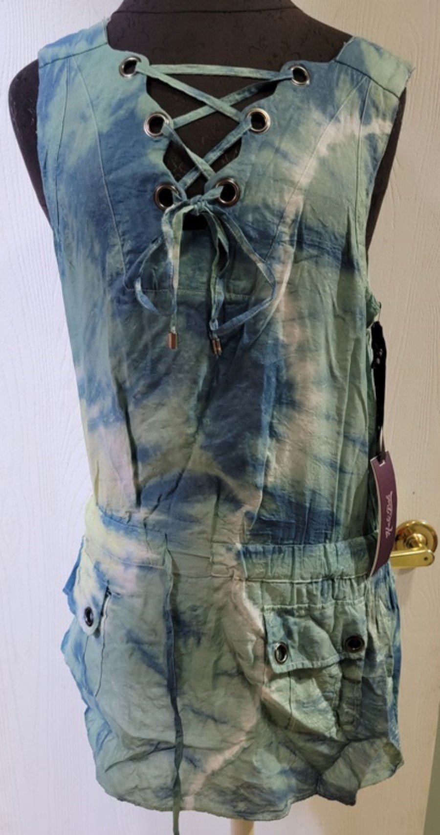 NWT Hale Bob L Cabana Ombre Corset Tie Dye Mini Dress 114252
