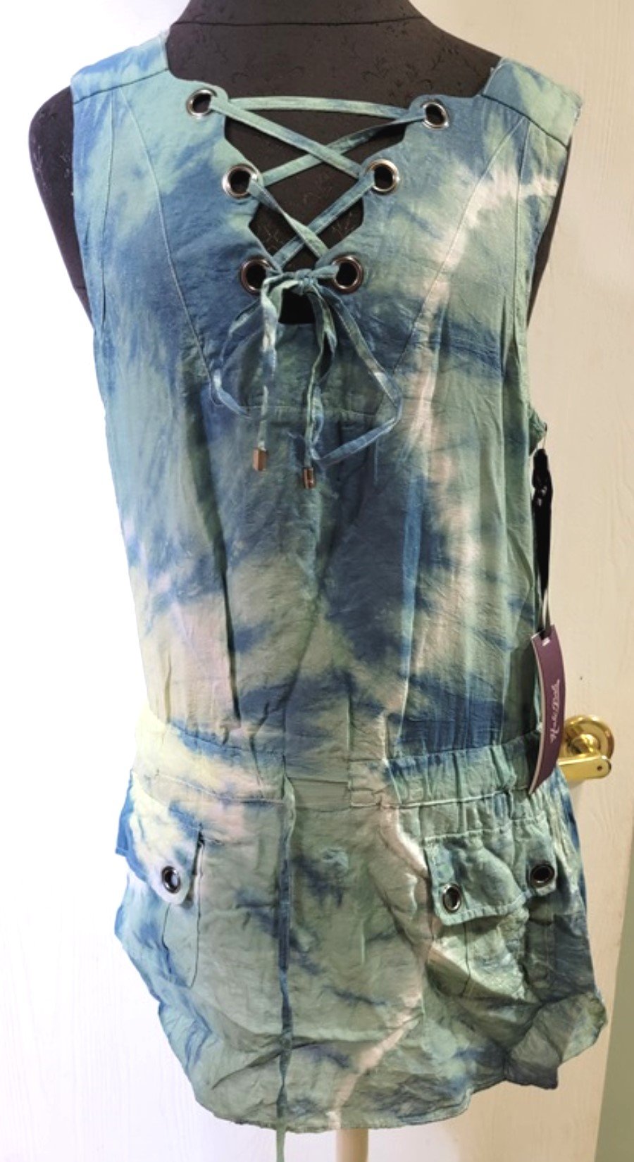 NWT Hale Bob L Cabana Ombre Corset Tie Dye Mini Dress 114252