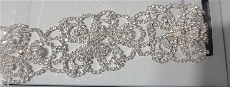 NWT Borrowed & Blue Floral Medallions Rhinestone Brides Belt 114269