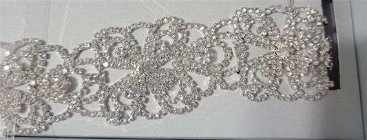 NWT Borrowed & Blue Floral Medallions Rhinestone Brides Belt 114269