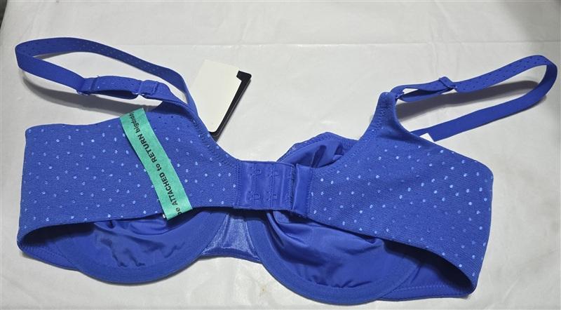 NWT Wacoal 34C Back Appeal Underwire Bra 855303 Blue 114365