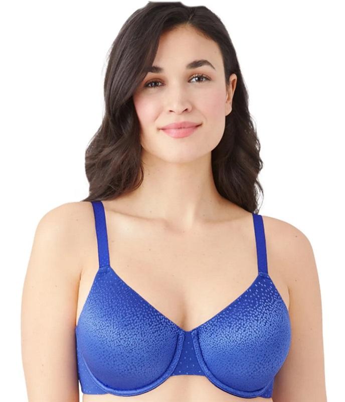 NWT Wacoal 34D Back Appeal Underwire Bra 855303 Blue 114366