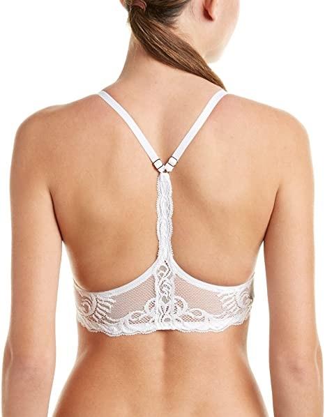 NWT Natori 36DDD Feathers Racerback Bra 735023 White 114473