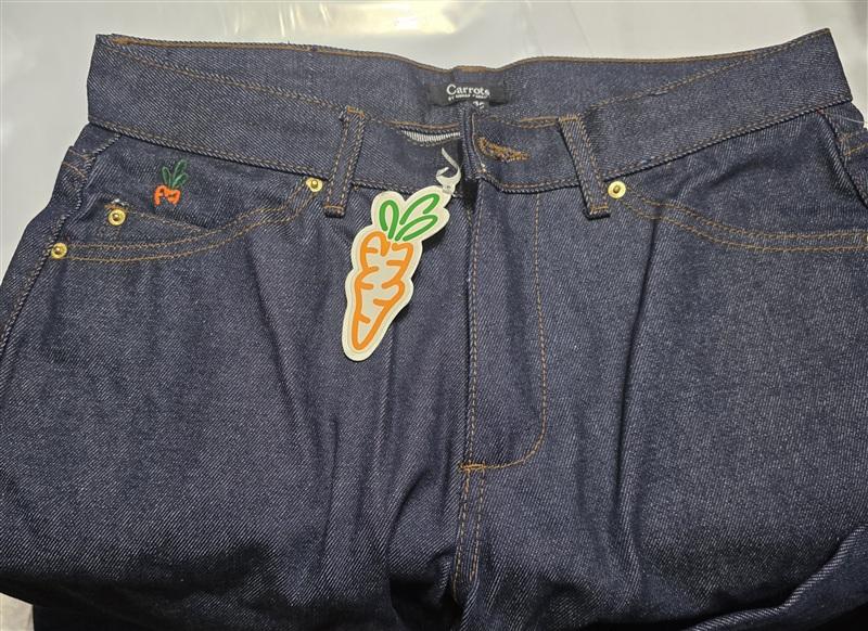 NWT Carrots Anwar Carrots 32 Wordmark Straight Leg Indigo Denim Jeans 114616