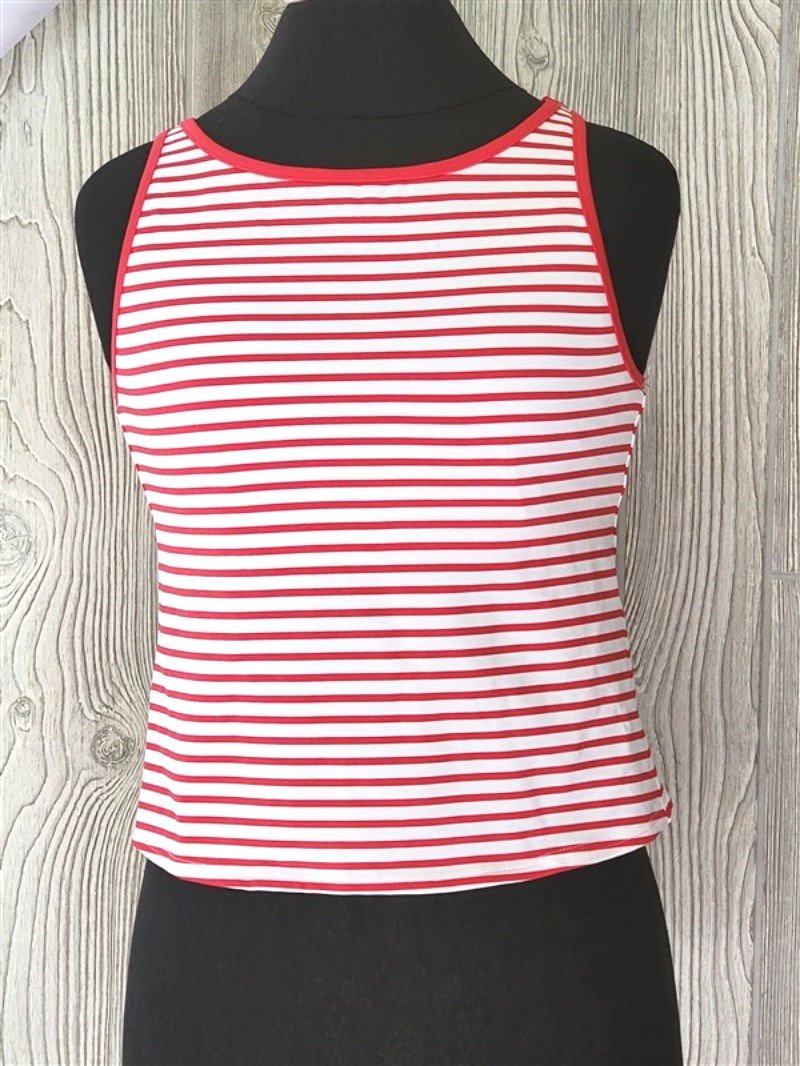NWOT Lands End 6 Chlorine Resistant High Neck Tankini Swimsuit Top 114671