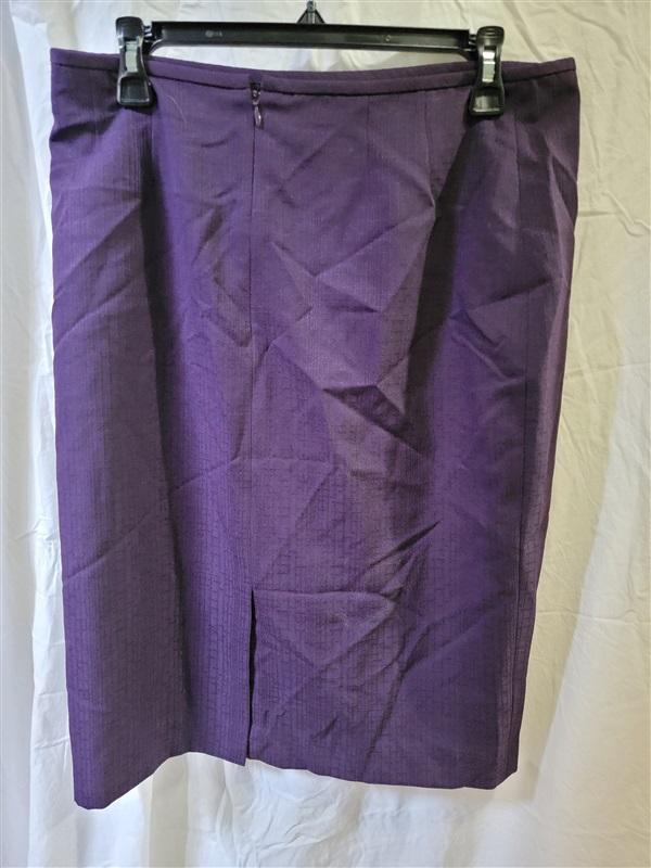 NWOT Le Suit 8 Purple Cross Hatch Jacket & Skirt 114682
