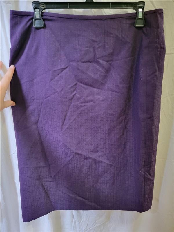 NWOT Le Suit 8 Purple Cross Hatch Jacket & Skirt 114682