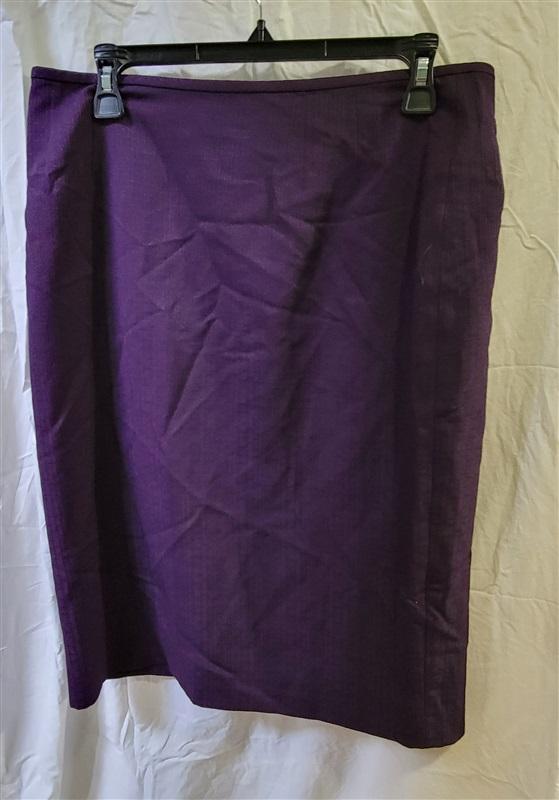 NWOT Le Suit 8 Purple Cross Hatch Jacket & Skirt 114682