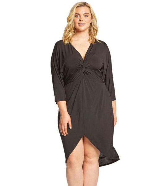 NWT La Blanca XL Undercover Cocoon Dress Black cover up 114741