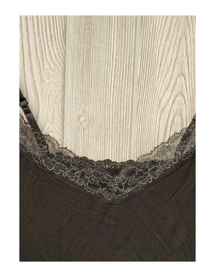 NWOT Hanky Panky S 636646S Modal Classic Silver Black Lace Trim Cami 114791