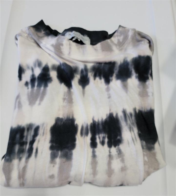 NWOT Michael Stars M Cropped Long Sleeve Tie Dye Shirt 114602