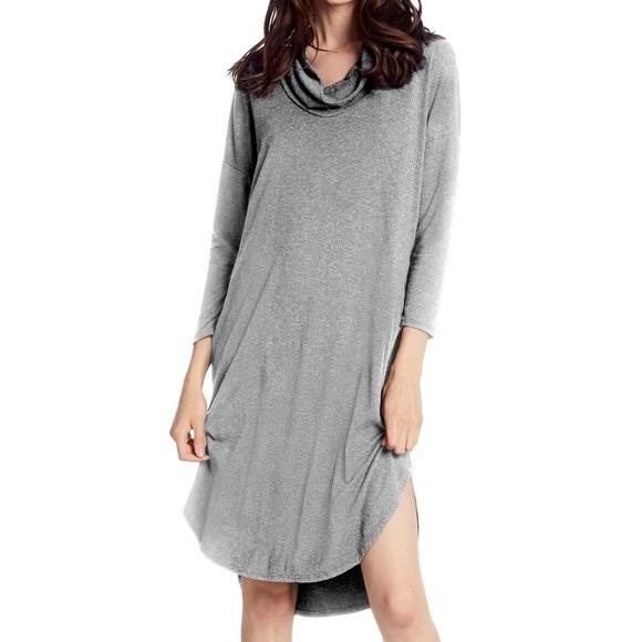NWOT Michael Stars M Madison Cowl Dress Gray 114835