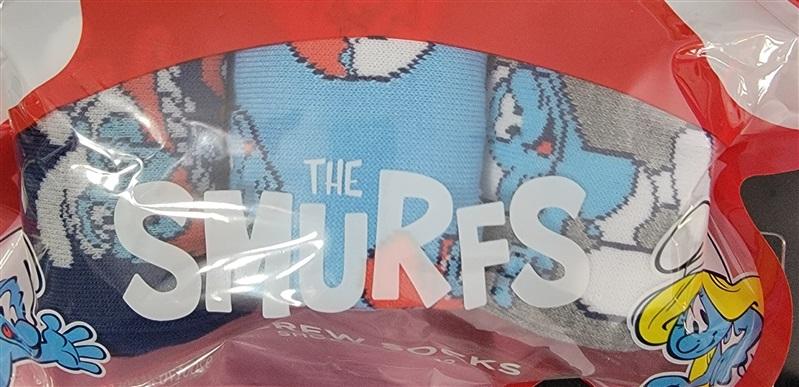 NWT The Smurfs Smurfette Papa Smurf 3 Pack Crew Socks 114873
