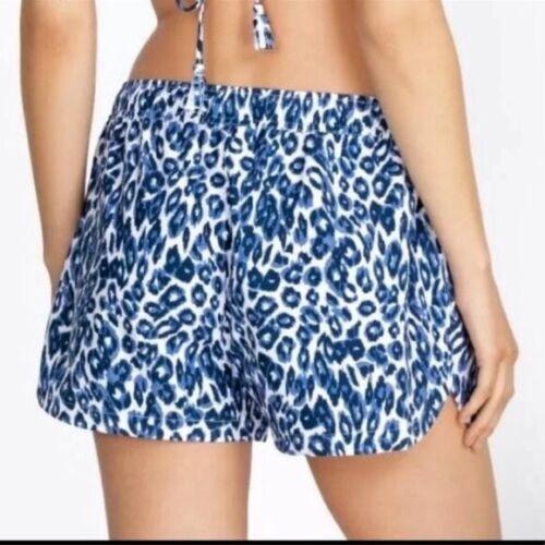 NWT Calme Johnny Was M Elastic Waist Shorts Cheetah