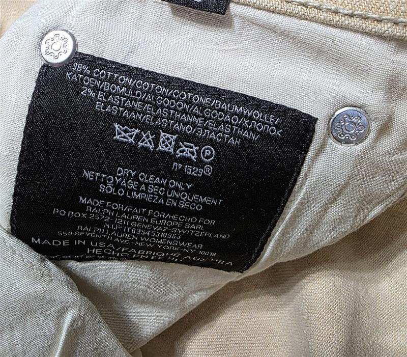NEW Ralph Lauren 28 Black Label Cigarette 105 Jeans Camel Tan $455 114906