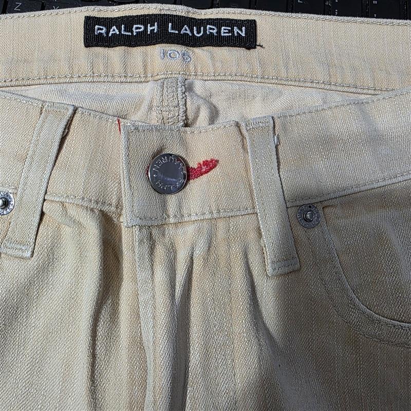 NEW Ralph Lauren 28 Black Label Cigarette 105 Jeans Camel Tan $455 114906
