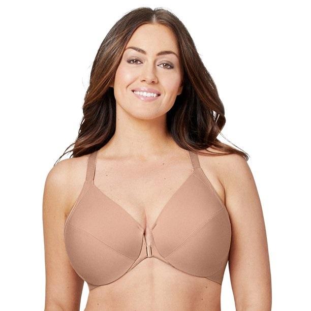 NWOT Glamorise 44C Full Figure Front-Close Smoothing Bra Underwire 1247 114916