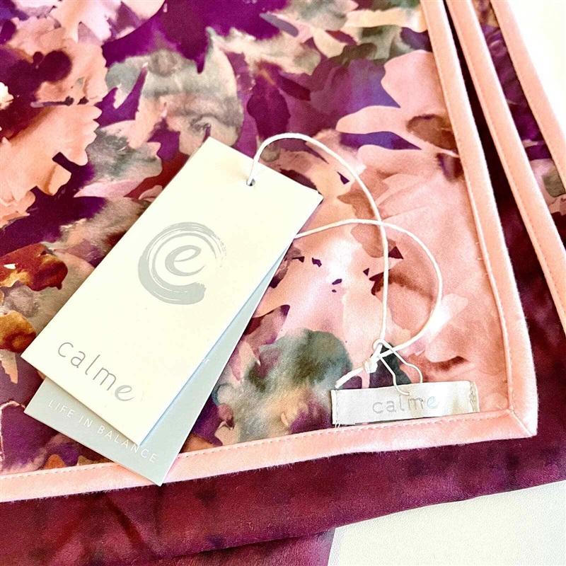 NWT Calme Violetta Dye Yoga Towel+ Bag 40x70 114953