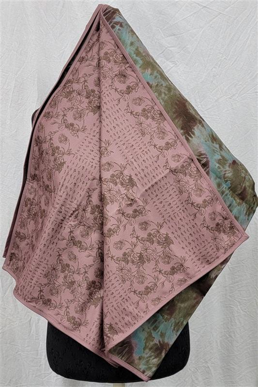 NWOT Calme VIntage Floral Print Yoga Towel+ Bag 40x70 114956