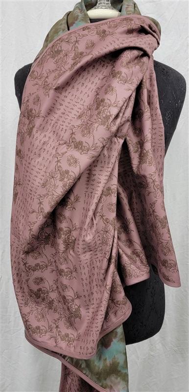 NWT Calme VIntage Floral Print Yoga Towel+ Bag 40x70 114957