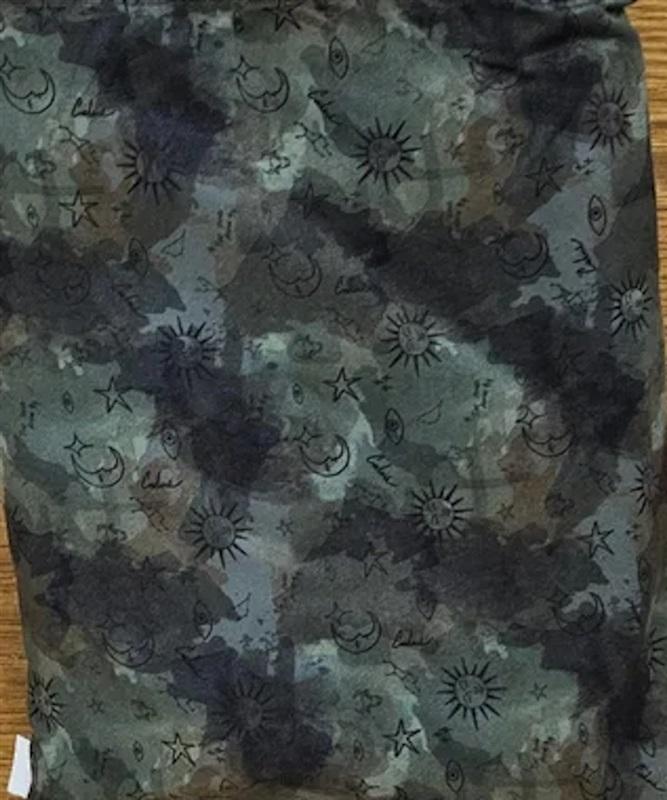 NWT Calme Astrology Space Camo Print Yoga Towel+ Bag 40x70 114958