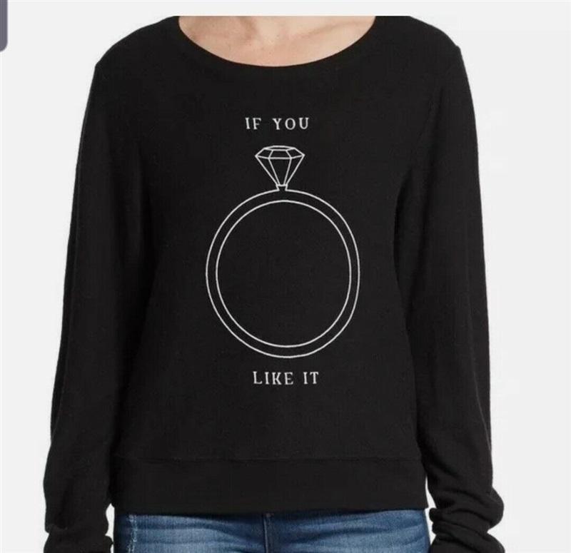 NWOT Wildfox S If You Like It Put a Ring On It Sweatshirt 115027