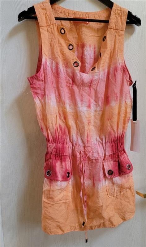 NWT Hale Bob L Cabana Ombre Corset Tie Dye Mini Dress Orange 115043