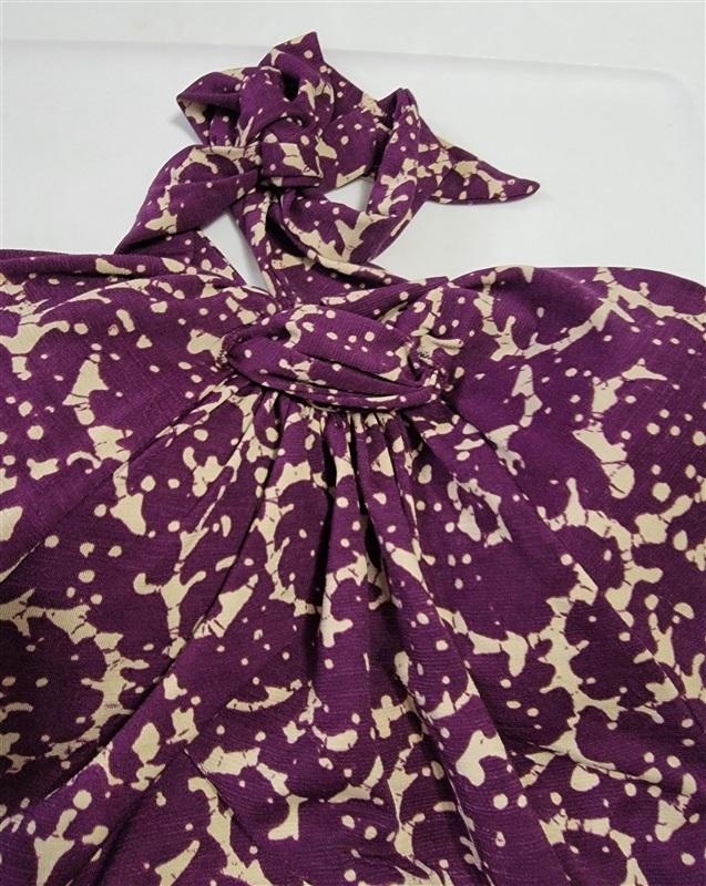 NWOT Robin Piccone M Solid Purple Halter Bandeau Tankini Swim Top 115050